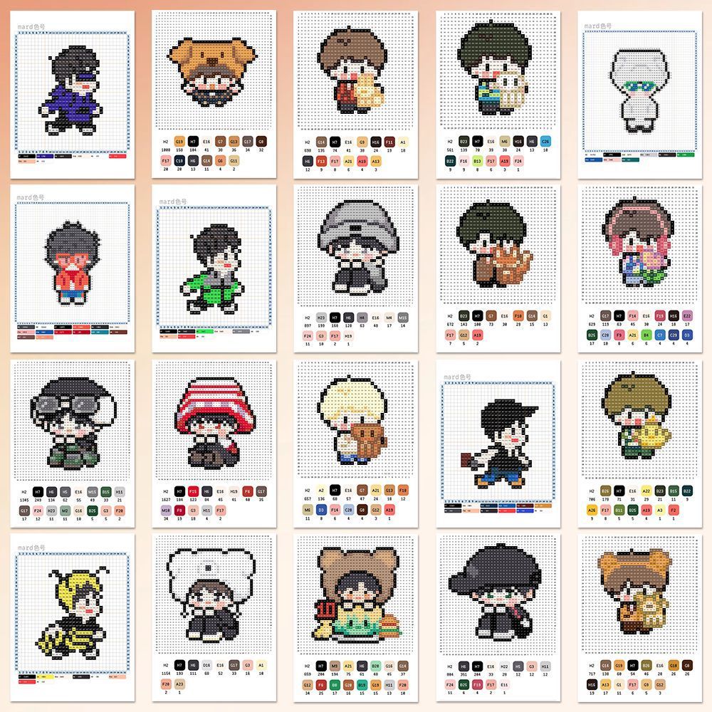 128 diez cuentas de mano Qitian dibujos de frijol dopamina dibujos de dibujos animados pegatinas juveniles DiDi cuaderno impermeable