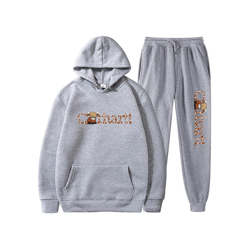 AliExpress tide brand carhartt letter sweater cross-border Amazon men's and women's fleece-lined hoodie in stock wholesale