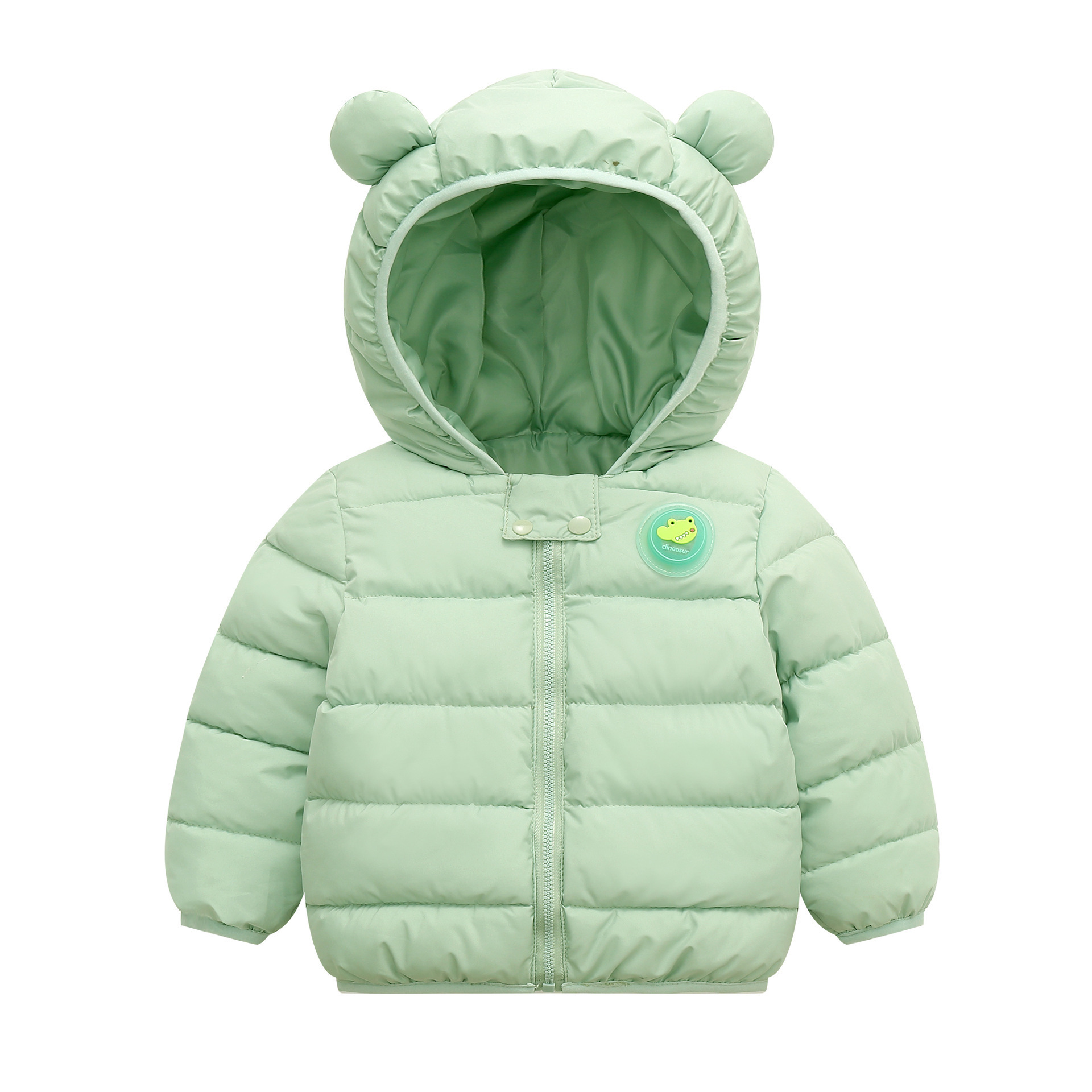 2024 Nuevo invierno Niños intermitente oído de algodón acolchado chaqueta de los niños pequeños niños y niñas bebé infantil engrosada Chaqueta de algodón acolchado
