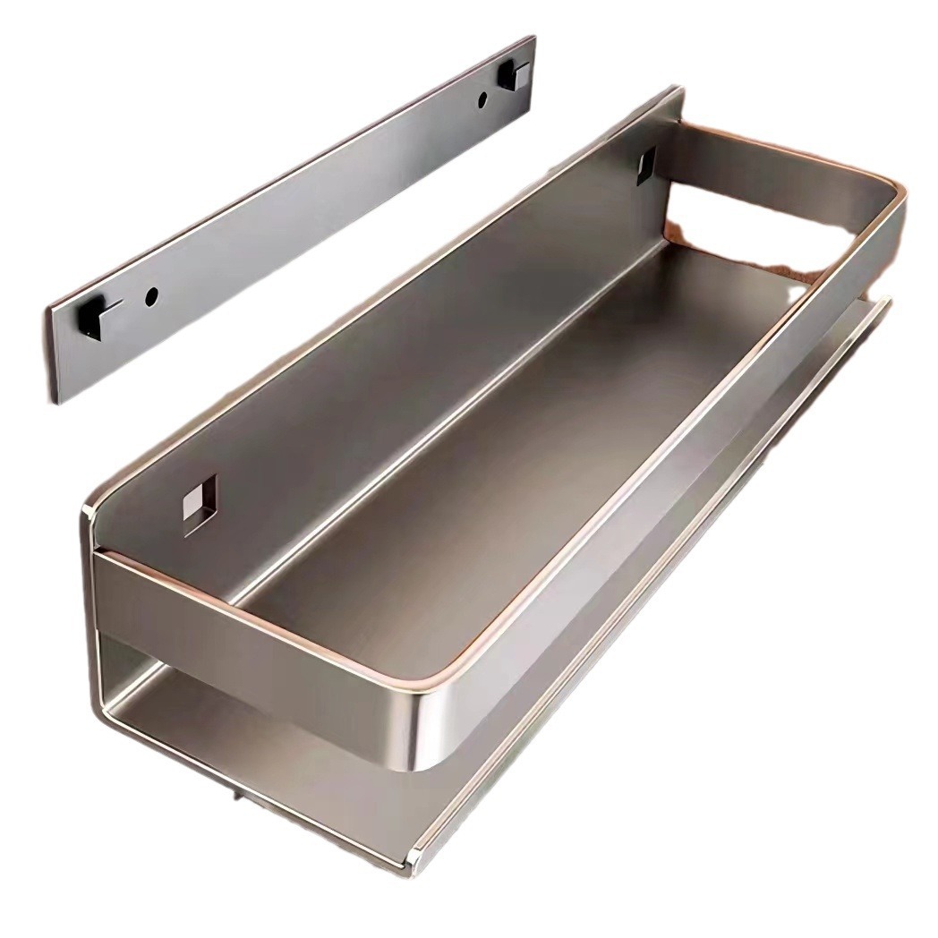 Nauja virtuvės prieskonių lentynėlė su perforatoriumi, montuojama prie sienos, aliuminio laikymo lentyna_voghion.com