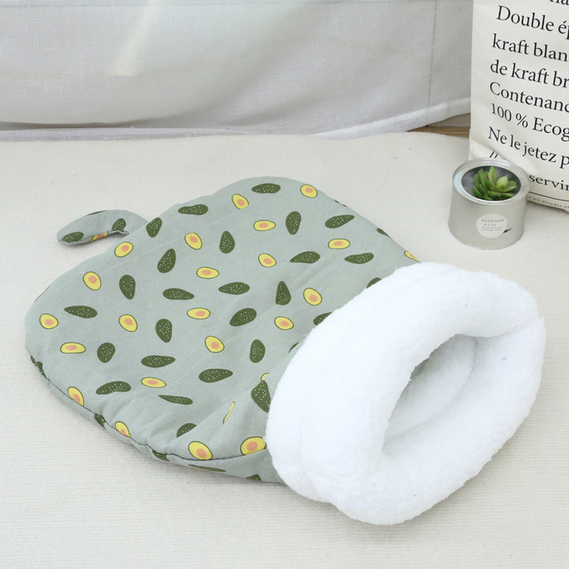 Saco de dormir para mascotas con dibujos cama túnel cálida_voghion.com