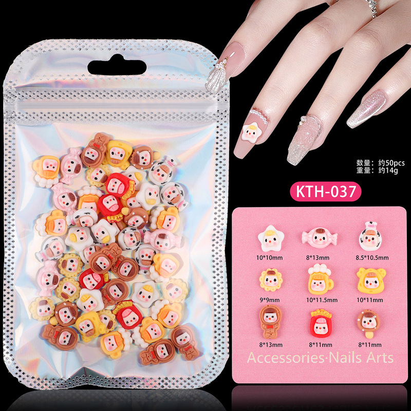 人気のネイルアートアクセサリーヒョウ柄 KT 猫バタークマバブルマートネイルアート漫画 diy ウェアラブルネイルアクセサリー|undefined