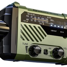 收音機便攜戰備應急手搖發電手電筒防災多功能手機充電太陽能照明