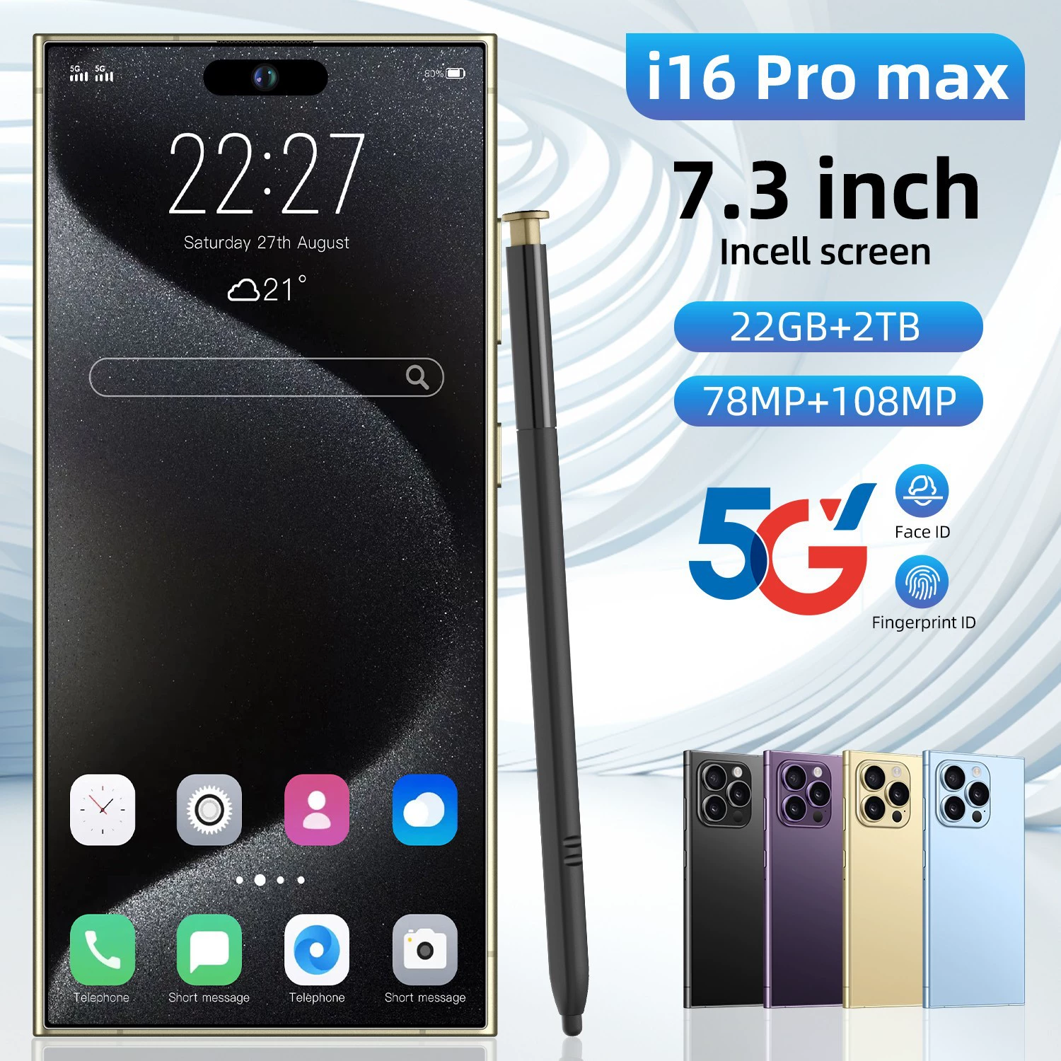 Умные часы, мобильный телефон, Intel Core i16, 16ProMax, Android, 3 дюйма, 16ГБ