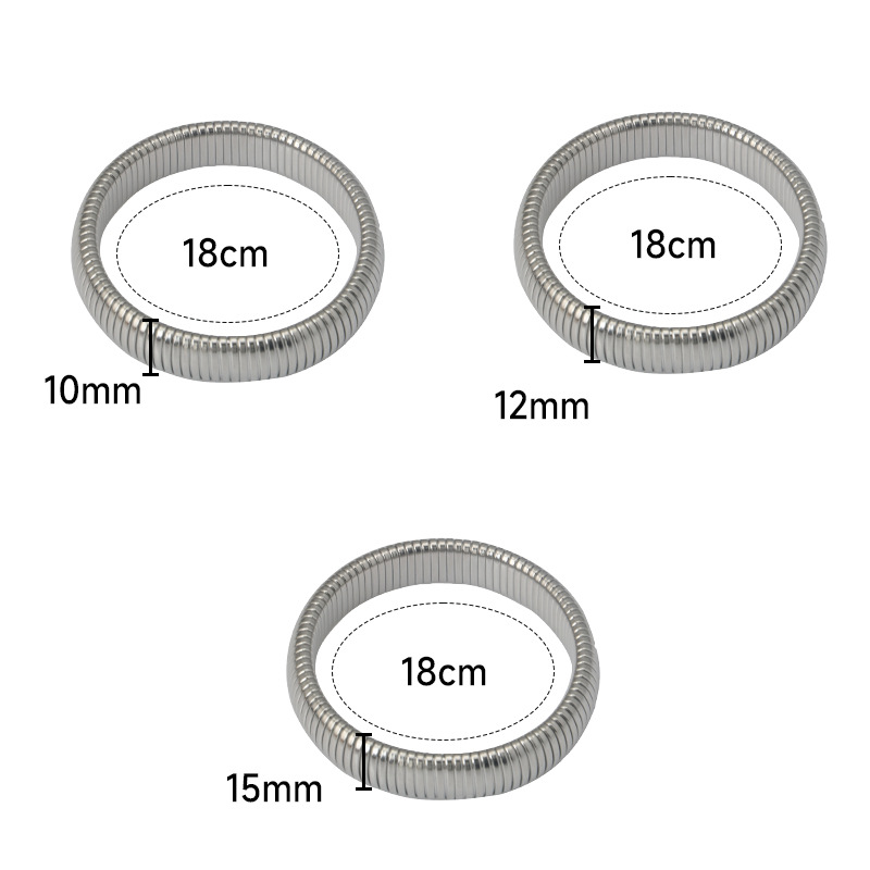 23g Weight Bangle Classification Simple Style Geometric Stainless Steel Plating Bangle