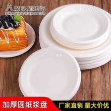 一次性盘子纸盘加厚家用蛋糕餐盘商用可降解野炊烧烤餐具纸碟纸碗
