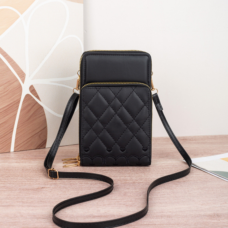 2025 nuevo bolso de teléfono móvil lindo moda multifuncional un hombro mochila tres cremallera bordado mariposa impresión bolso de mujer