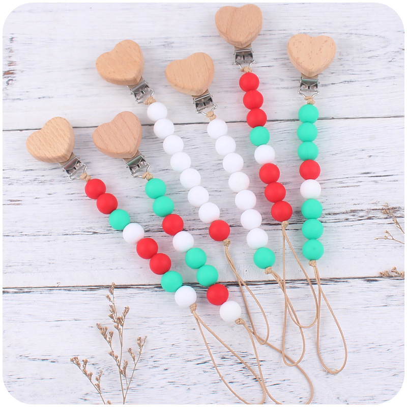 Halloween serie chupete cadena dibujos animados amor haya chupete clip calmante bebé mordedura de silicona cadena anti-gota molar