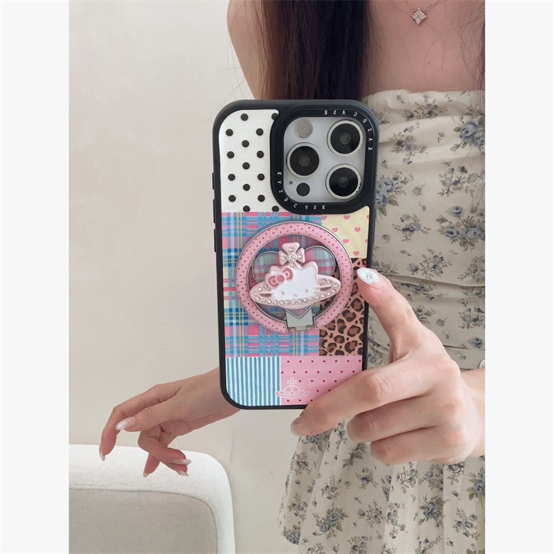 彩格纹豹纹波点立体星球KT适用iPhone17苹果16ProMax/15/14手机壳|undefined