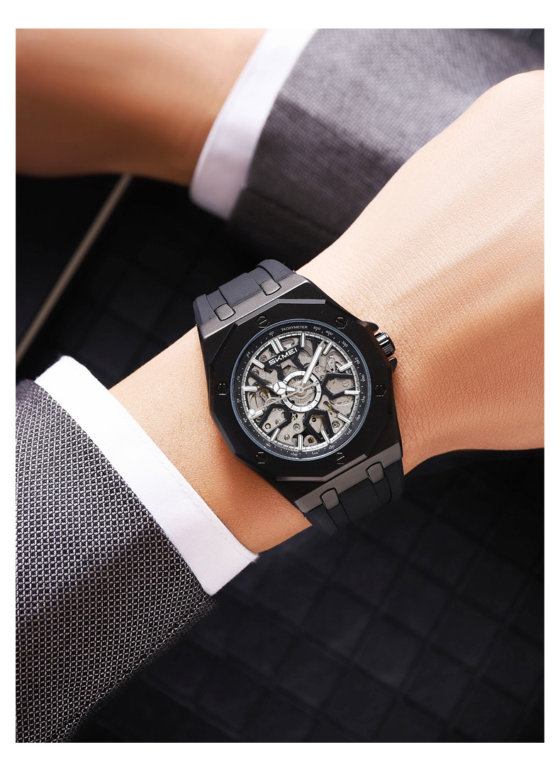 Yeni Saat Erkekler İçin Mekanik Otomatik Aydınlatmalı Saat Üst Düzey Moda Mekanik Saat_voghion.com