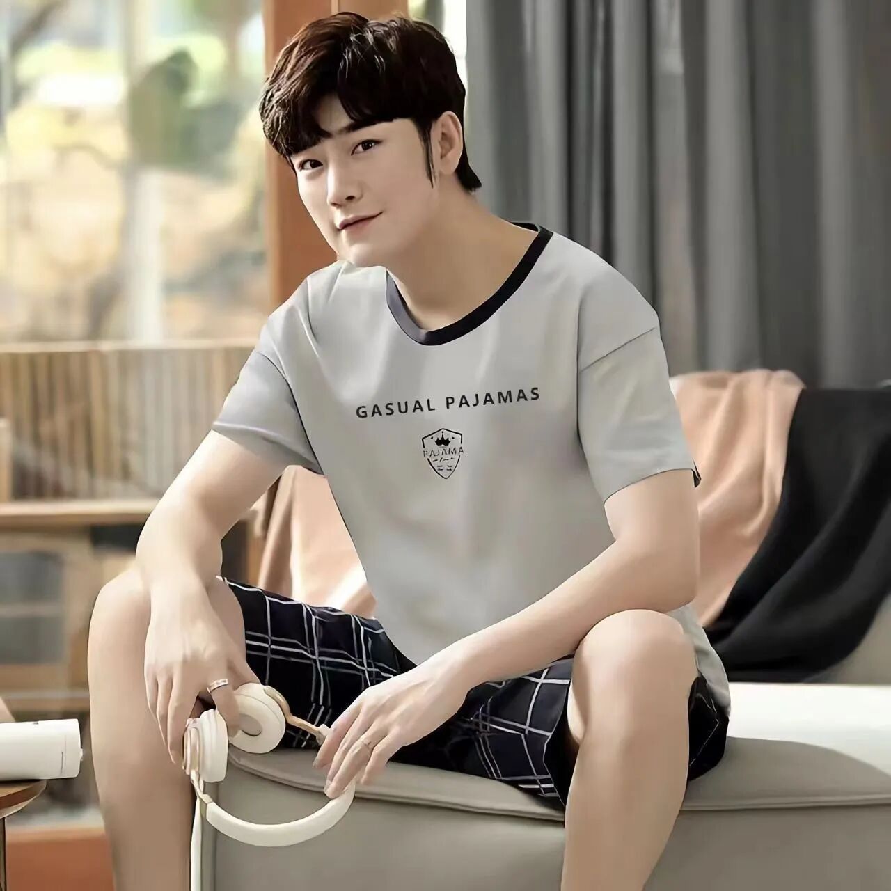 格子徽章-短-男