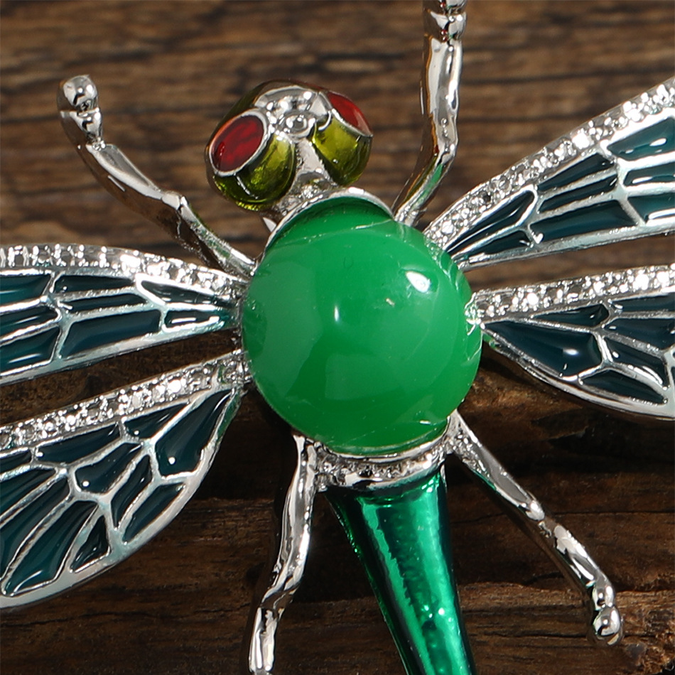 28g Weight Resin, Rhinestones Inlay Material Brooches Classification Banquet, Party Occasion Alloy Material Dragonfly Pattern Unisex Gender Epoxy, Plating, Inlay Design Elegant, Retro Style Elegant Retro Pin Dragonfly Alloy Epoxy Plating Inlay Resin Rhinestones Unisex Brooches 10