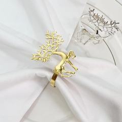 アマゾンの起爆ナプキンリングクリスマス梅花鹿ナプキンリング口布ボタンホテル西ナプキンメーカー直供バッチ