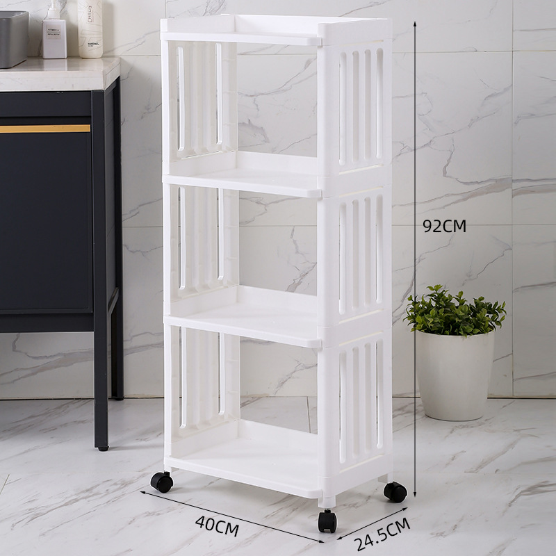 可動式小型カート収納ラック、スナックや書籍用収納棚、キッチンやバスルーム用フロア収納ラック、スナック用収納棚