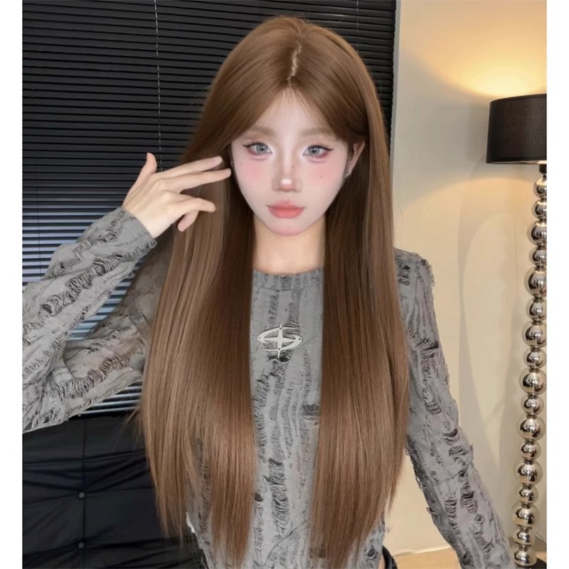 コニー ウィッグ [リトルベア ぬいぐるみ] レディース ネットセレブ 韓国風 小顔加工 中間部 ロング ストレートヘア おしゃれ かわいい