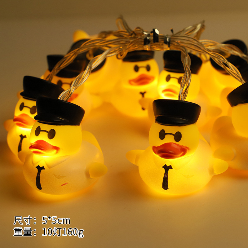 Luces LED de Navidad, luces LED de vinilo con forma de animales, luces de Navidad con forma de pato de dibujos animados, luces de Navidad de Amazon, luces decorativas navideñas
