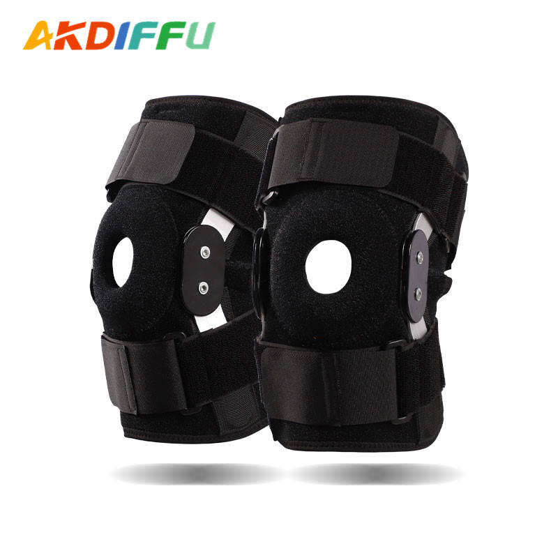 Deportes rótula presión placa de acero rótula protectora transpirable ajustable rótula cubierta protectora manga del muslo suministros deportivos rótula