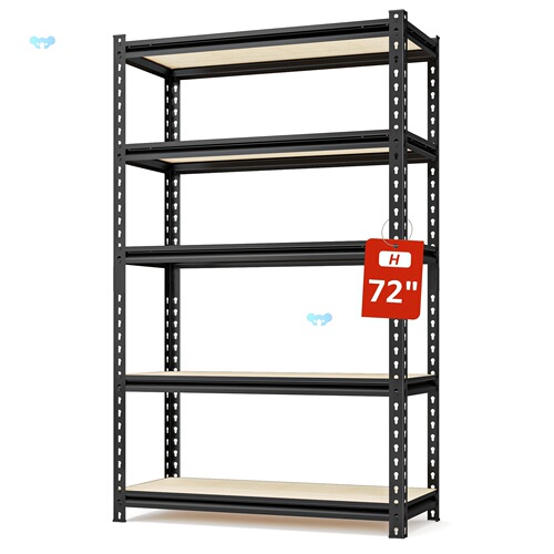 5 Tier Storage Shelves 72 H X 36 W X 16 D Adjustable