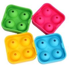 A2454 Ice Hockey Mold Bar 4-Hole Ice Hockey Mold, Spherical Ice Cup Mold, Small Ice Ball, Round Ice Mold