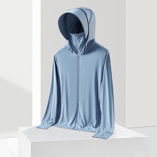 Factory new sun protection clothing for men and women outdoor UPF50+ anti-UV sun protection clothing ice silk disassembly large hat group purchase