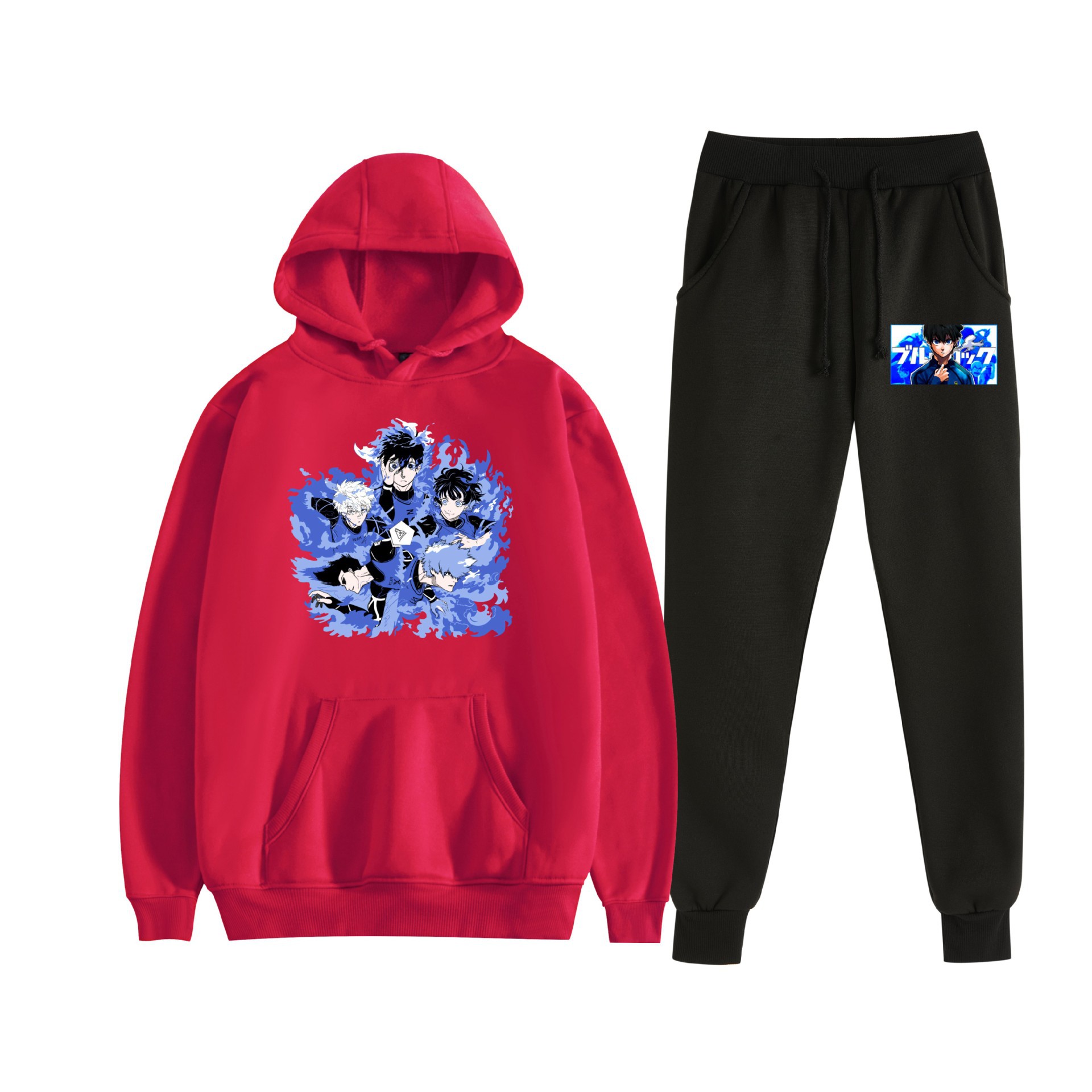 Europa y América Otoño Invierno BLUE LOCK Blue Prison Hombres y mujeres Deportes de ocio más suéter con capucha de terciopelo al por mayor