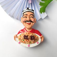 厂家批发新疆特色人物民族立体冰箱贴仿真磁性贴旅游纪念品树脂冰