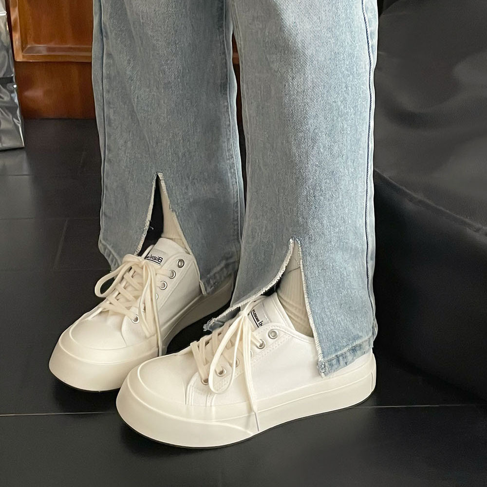 Canvas Shoes For Women Platform Sneakers Height Increasing_voghion.com