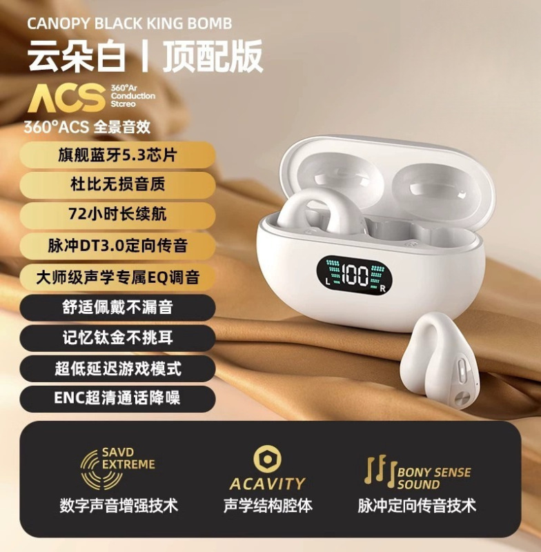 2025新款夹耳式耳机无线蓝牙高音质超长续航不入耳无感佩戴跨境|undefined