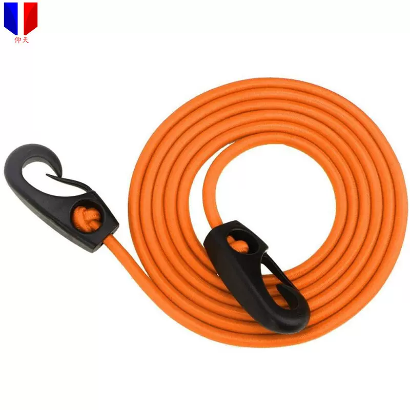 皮艇单绳牵引绳 双端塑料钩式安全绳 皮划艇弹力绳 皮划艇配件