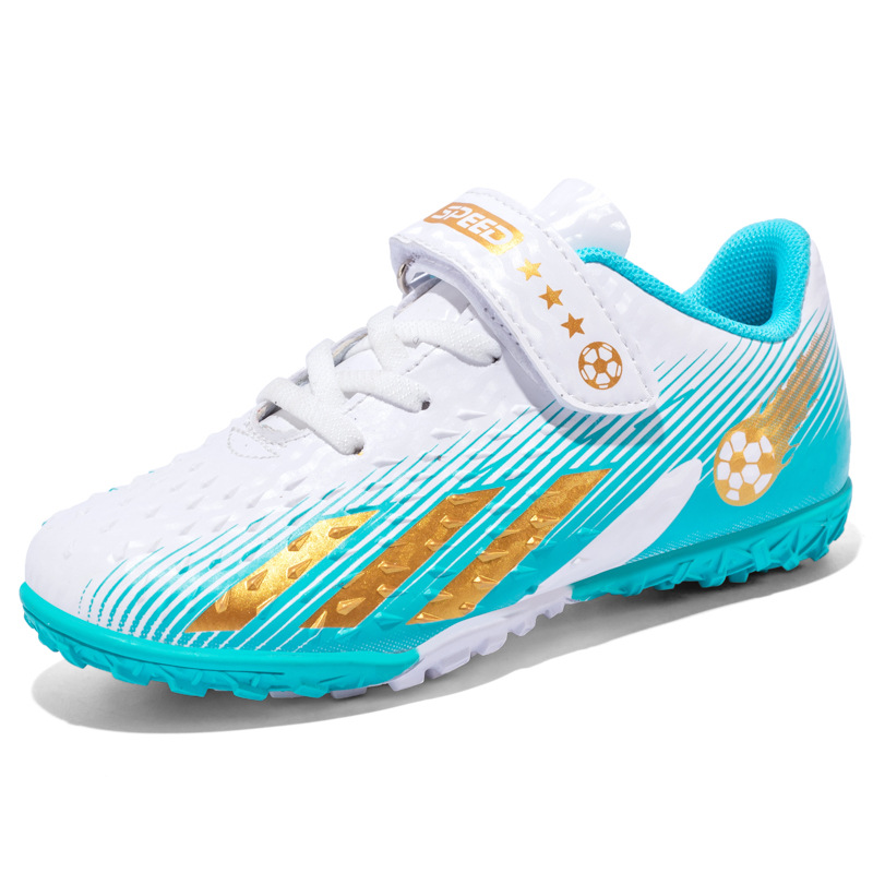 Cross-border 2025 nuevos zapatos de fútbol masculino y femenino 2025 zapatos de fútbol transpirables zapatos de entrenamiento de césped interior antideslizantes