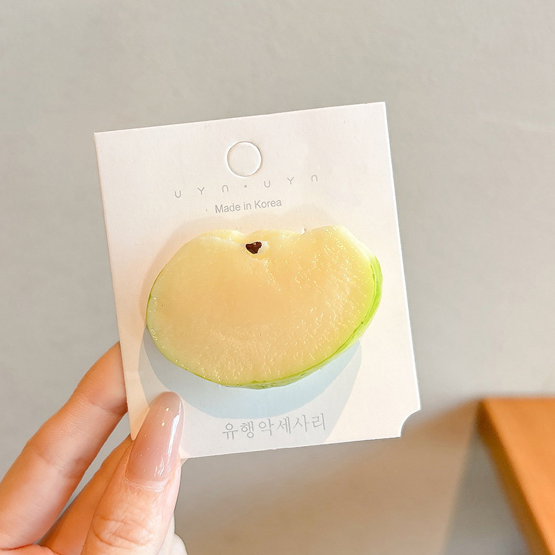 Crema ondulado punto arco clip para el cabello de la mujer adorable lateral cabello roto frisa clip de boca de pato clip para la niña clip para el cabello