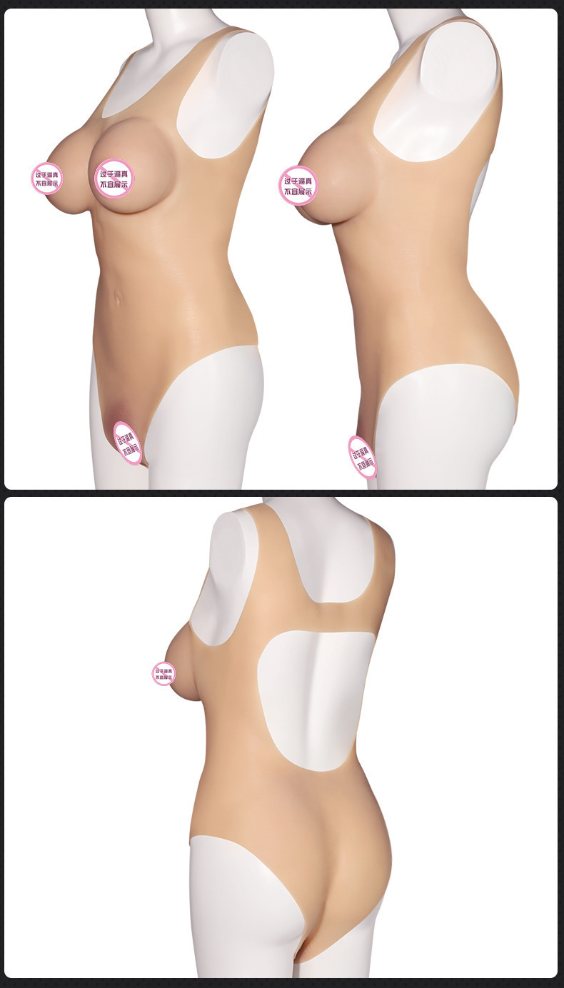Liquid Silicone Wearable Breast Form with Concave Bottom for Cross-Dressing Cosplay — detail image 15