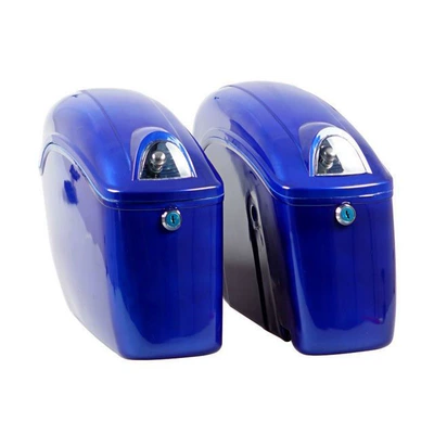 Motorcycle trunk – Modified Box - blue-without-stand
