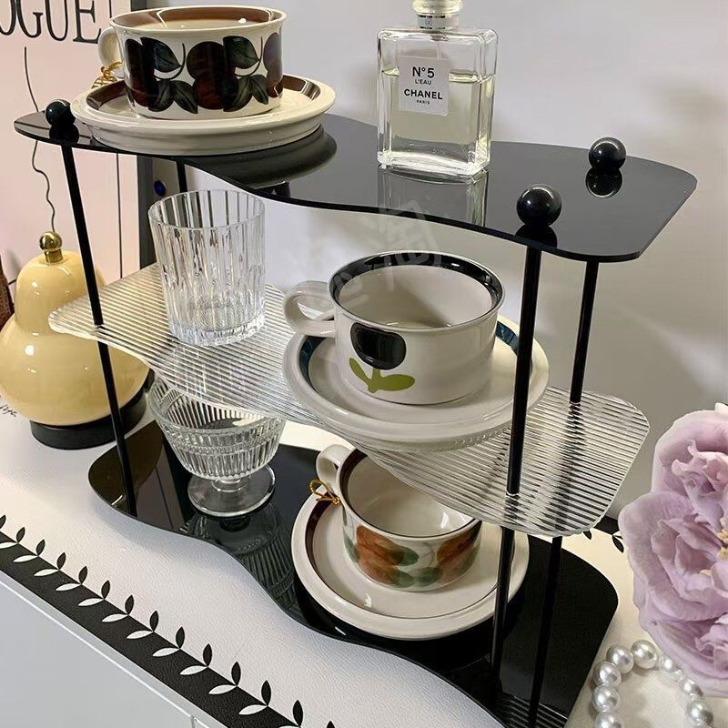 インスタイルアクリルカップホルダー収納ラックバスルームカウンタートップ化粧品収納ラックデスクトップカップディスプレイ|undefined