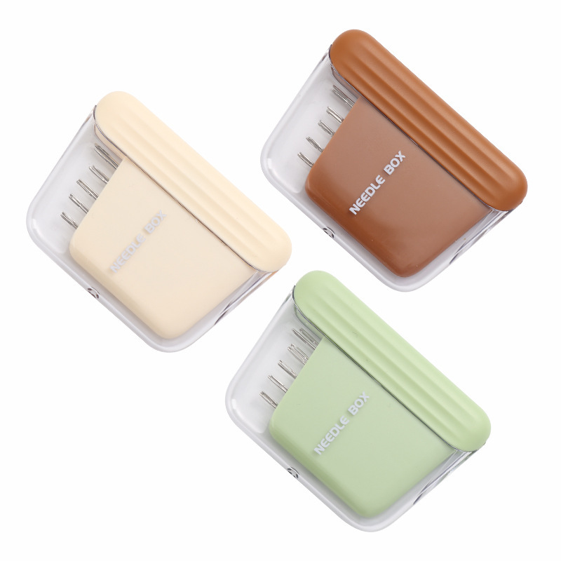 Caja de agujas magnéticas portátil para el hogar, conjunto de agujas de coser para el dormitorio de estudiantes, caja de almacenamiento de color, agujas de coser a mano de múltiples especificaciones