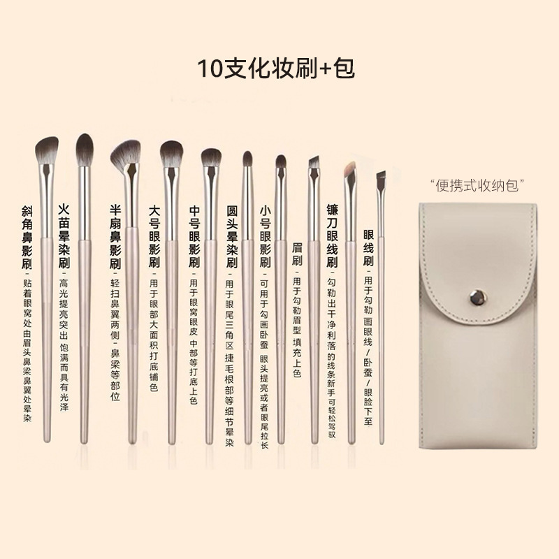 15本の金化粧ブラシセット滄州13本のアイシャドウブラシセット頬紅ブラシ携帯化粧ブラシ美化粧ツール|undefined