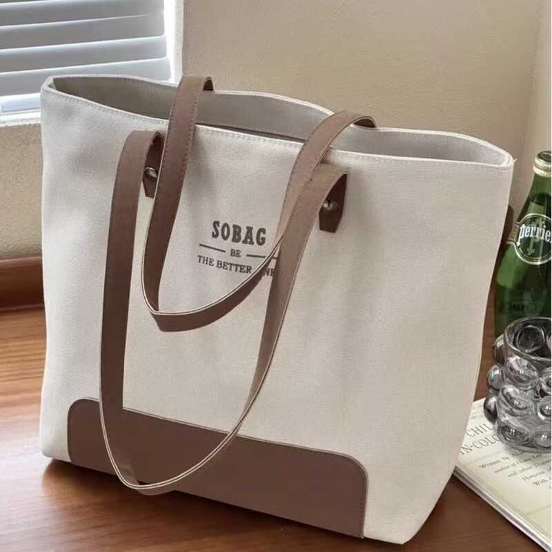 2026 New Simple Commuting Canvas Tote Bag, Large Capacity Shoulder Handbag, Unisex Versatile Artistic Casual Bag 2026 New Simple Commuting Canvas Tote Bag, Large Capacity Shoulder Handbag, Unisex Versatile Artistic Casual Bag