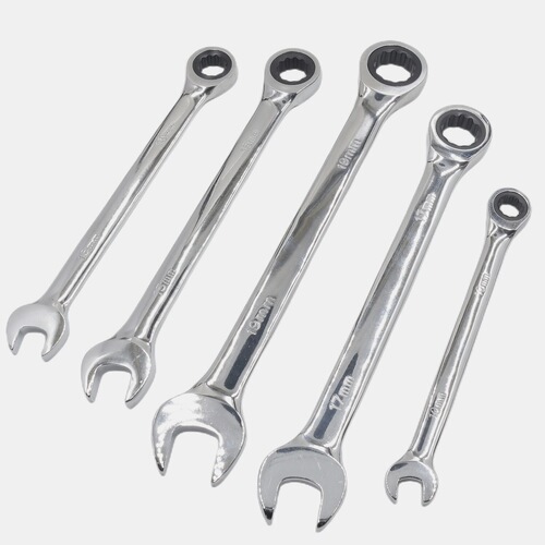 Wholesale 8-24 dual-purpose plum blossom open ratchet wrench chrome vanadium steel multi-functional fast mirror wrench double-headed tool