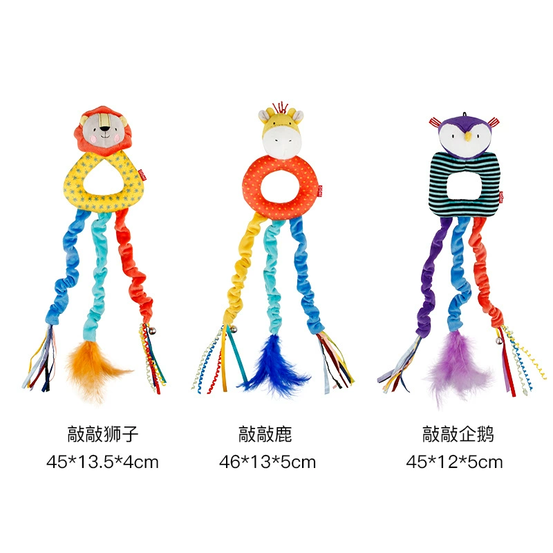 GiGwi — серия игрушек для кошек, дверная ручка, подвесной колокольчик с перьями, ручные забавные принадлежности для кошек и домашних животных