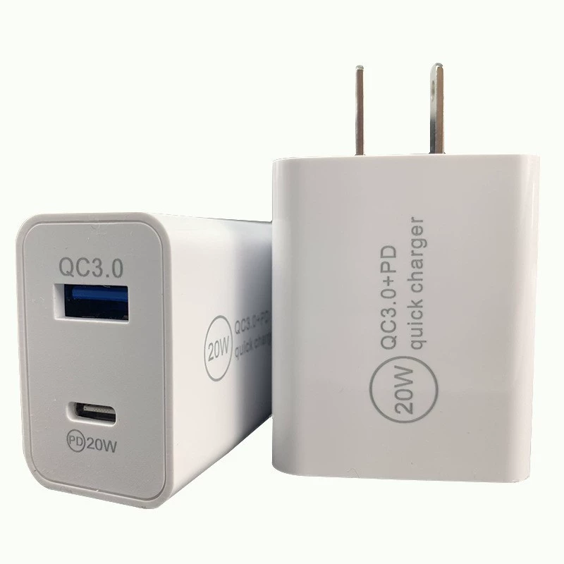 Двойное зарядное устройство PD10W для мобильных телефонов Android с быстрой зарядкой Type-C, подходит для зарядной головки Apple 1213USBQC3.0