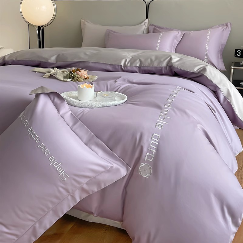 Todo algodón largo algodón puro algodón cuatro piezas conjunto 2025 nuevo algodón dormitorio sábanas de alta calidad sábanas de cama tres piezas conjunto