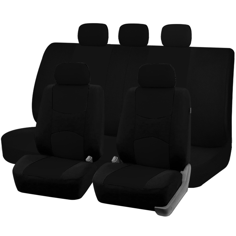 Funda de asiento de coche de tela de poliéster neutral a la moda para las cuatro estaciones, funda protectora a cuadros para asiento, asiento suave transpirable resistente al desgaste