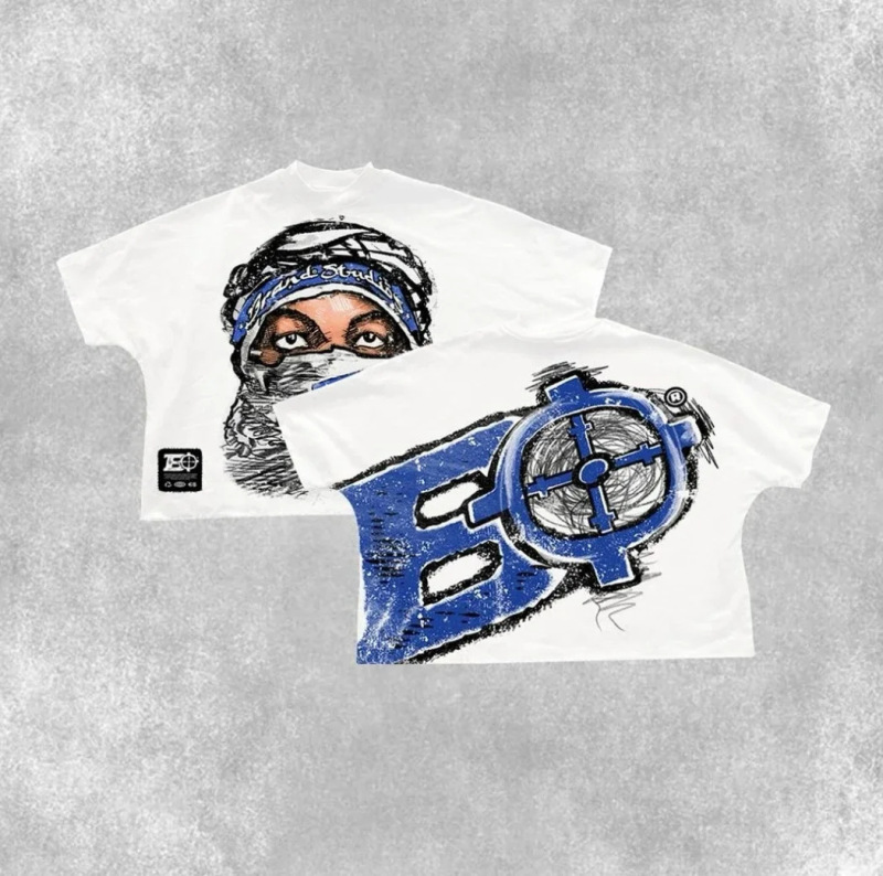 ルーズカジュアル柄Tシャツ 新原宿ヒップホップサイズ 和風レトロコットンプリント ゆったりオーダー半袖|undefined