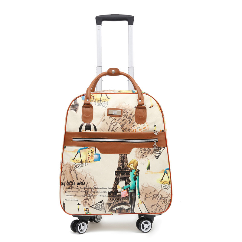 Bolsa de viaje de tracción ligera portátil de viaje corto de viaje de negocios de gran capacidad de embarque bolsa de embarque rueda universal caja flexible con ruedas