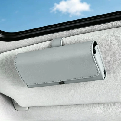 Car Glasses Clip/Bill Clip Hanging on the Sun Visor - grey
