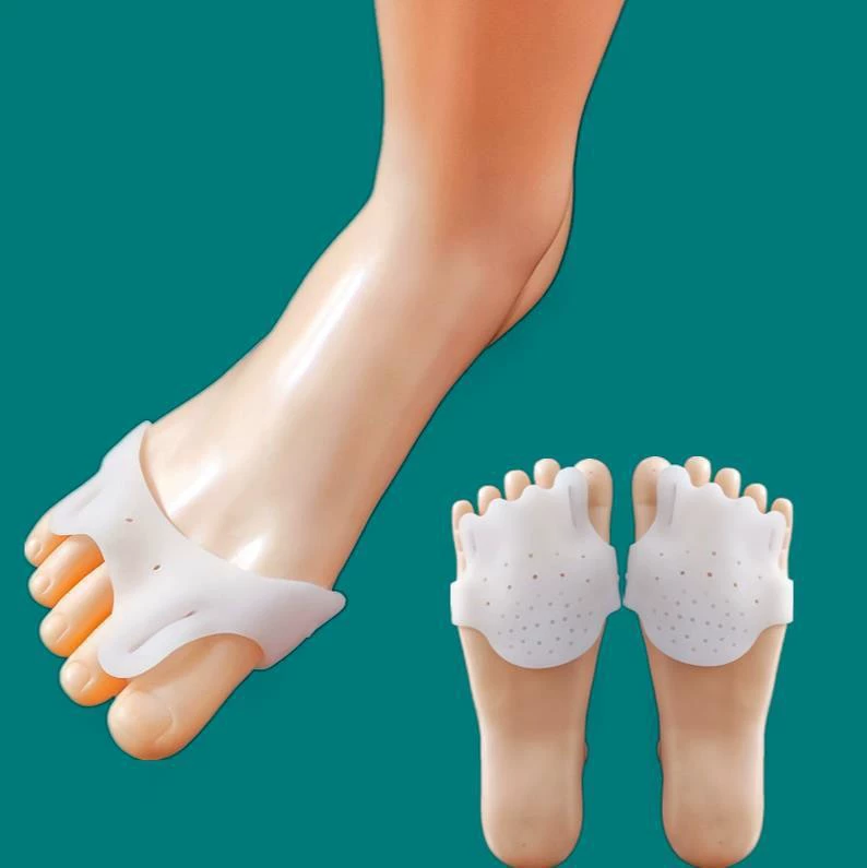 2024 новый передний подушка с двойным пальцем на пальцах ног утолщение стопы дышащая амортизация массаж дуги ноги полукруглый палец
