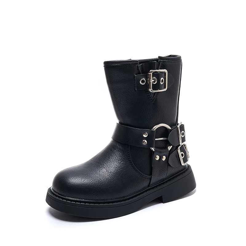 Kinderschuhe neue Herbst- und Winterschuhe im britischen Stil für große Kinder, Lederstiefel für Kinder mit weichen Sohlen_voghion.com