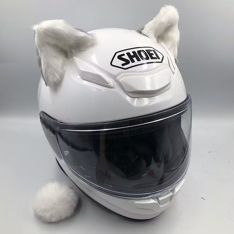 Auto Parts and Accessories | Motuoche Cat Ears - front-white-back-gray-ears-tail-with-wire