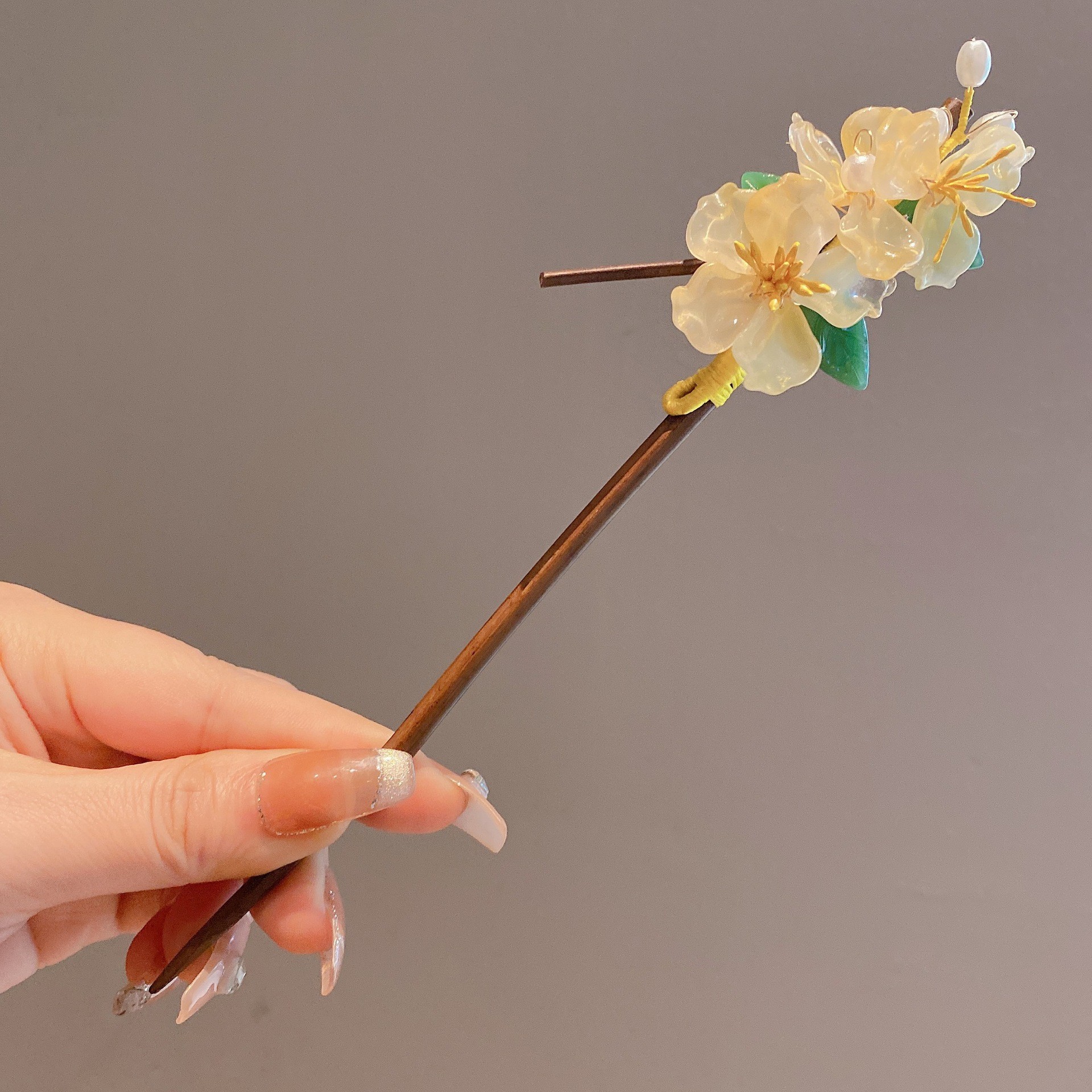 Nueva horquilla de estilo antiguo chino, horquilla de madera femenina, borla, paso a paso, nueva horquilla de estilo chino, horquilla simple