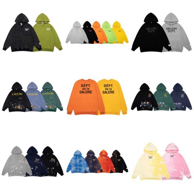 American Retro High Street Printed Hooded Sweatshirts for Men and Women, Street Fashion Loose Casual Couple Hoodies Collection
